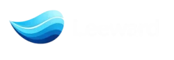 leeward logo white text